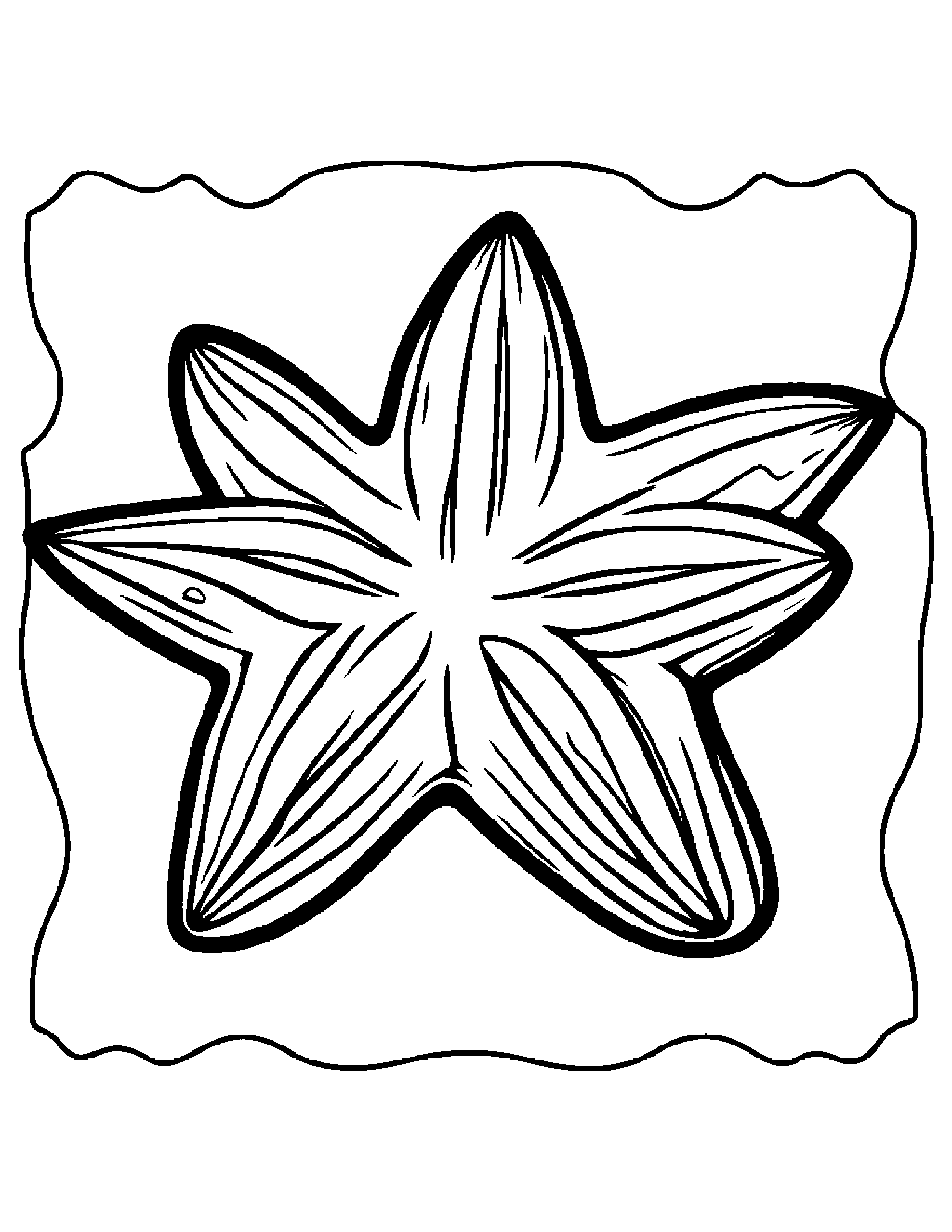 Tiny Starfish #2 Coloring Page (Free Printable PDF)