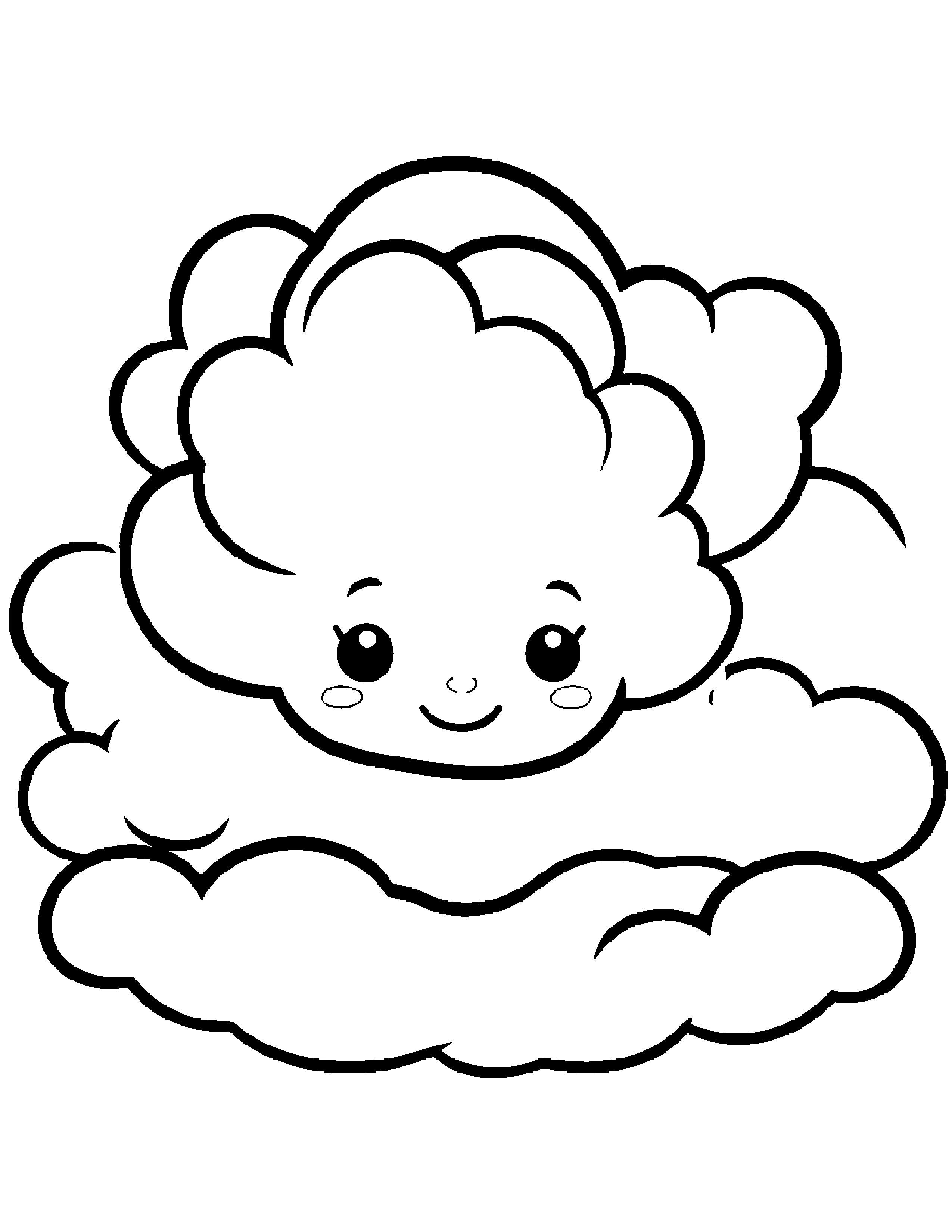 Baby Cloud #2 Coloring Page (Free Printable PDF)