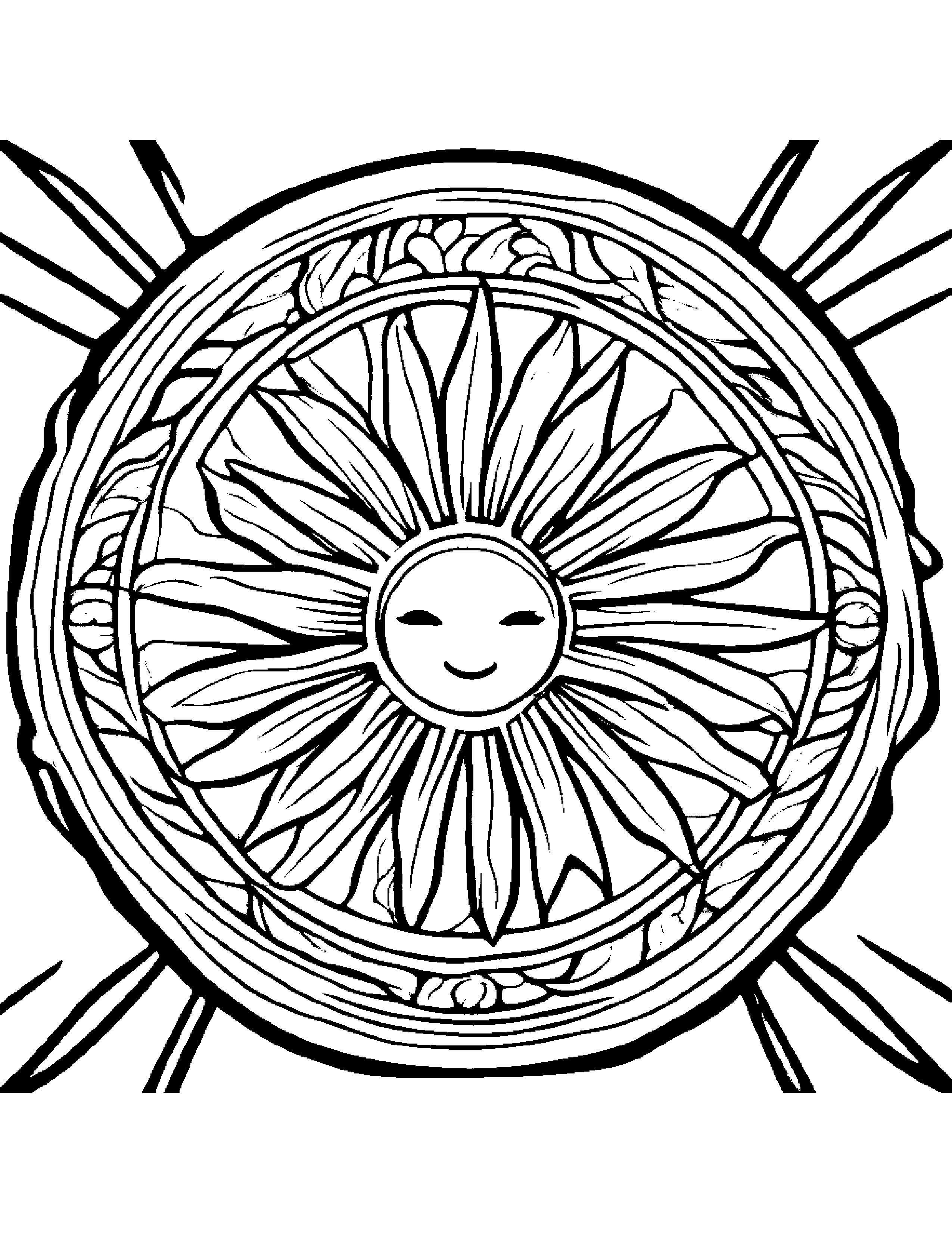 Tiny Sun #2 Coloring Page (Free Printable PDF)