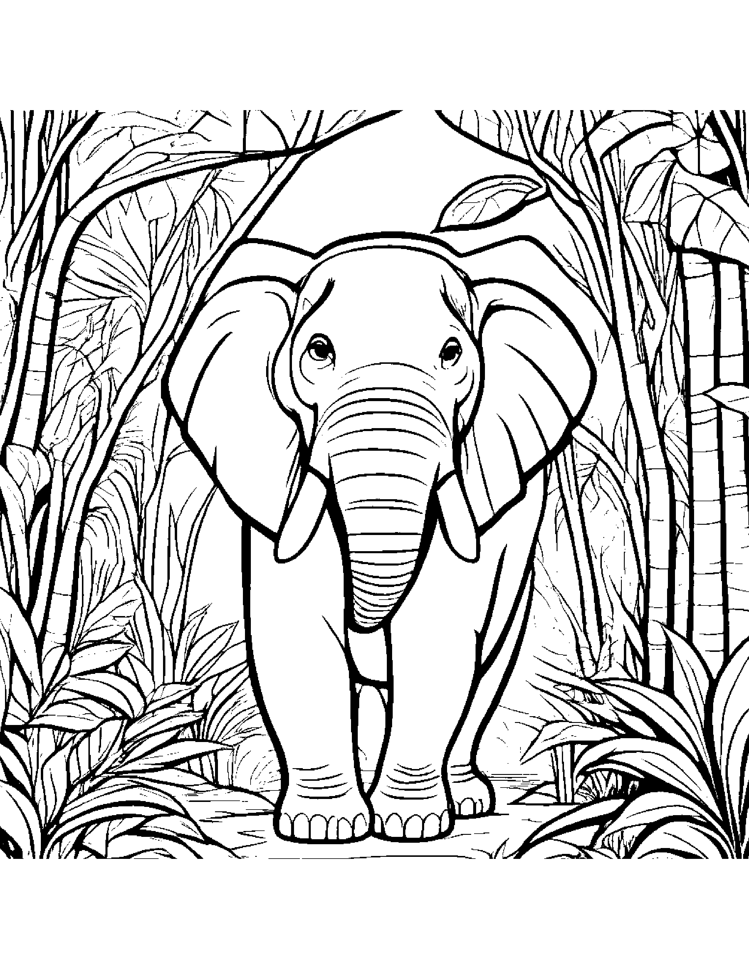 Jungle Safari Guide Coloring Page (Free Printable PDF)