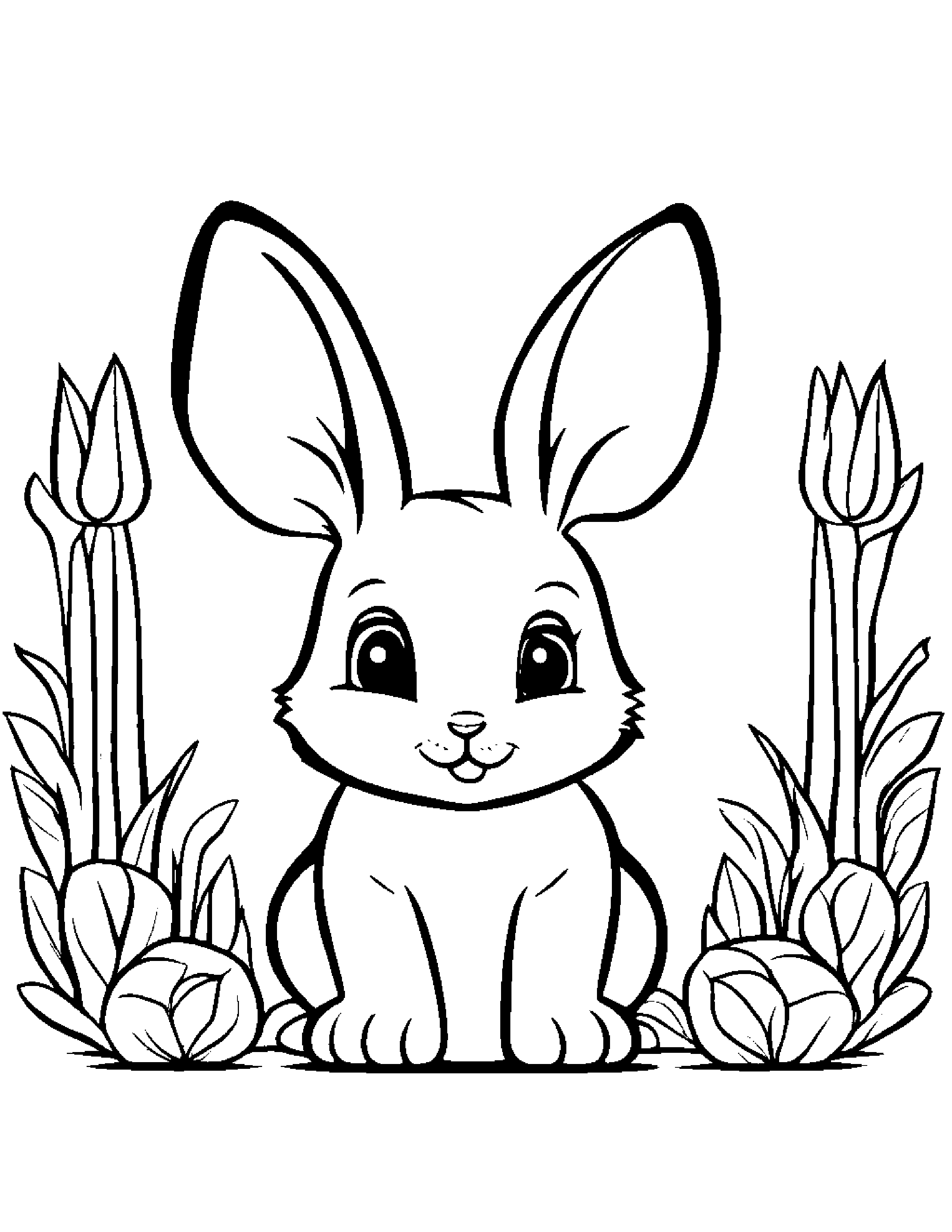 Little Bunny #2 Coloring Page (Free Printable PDF)