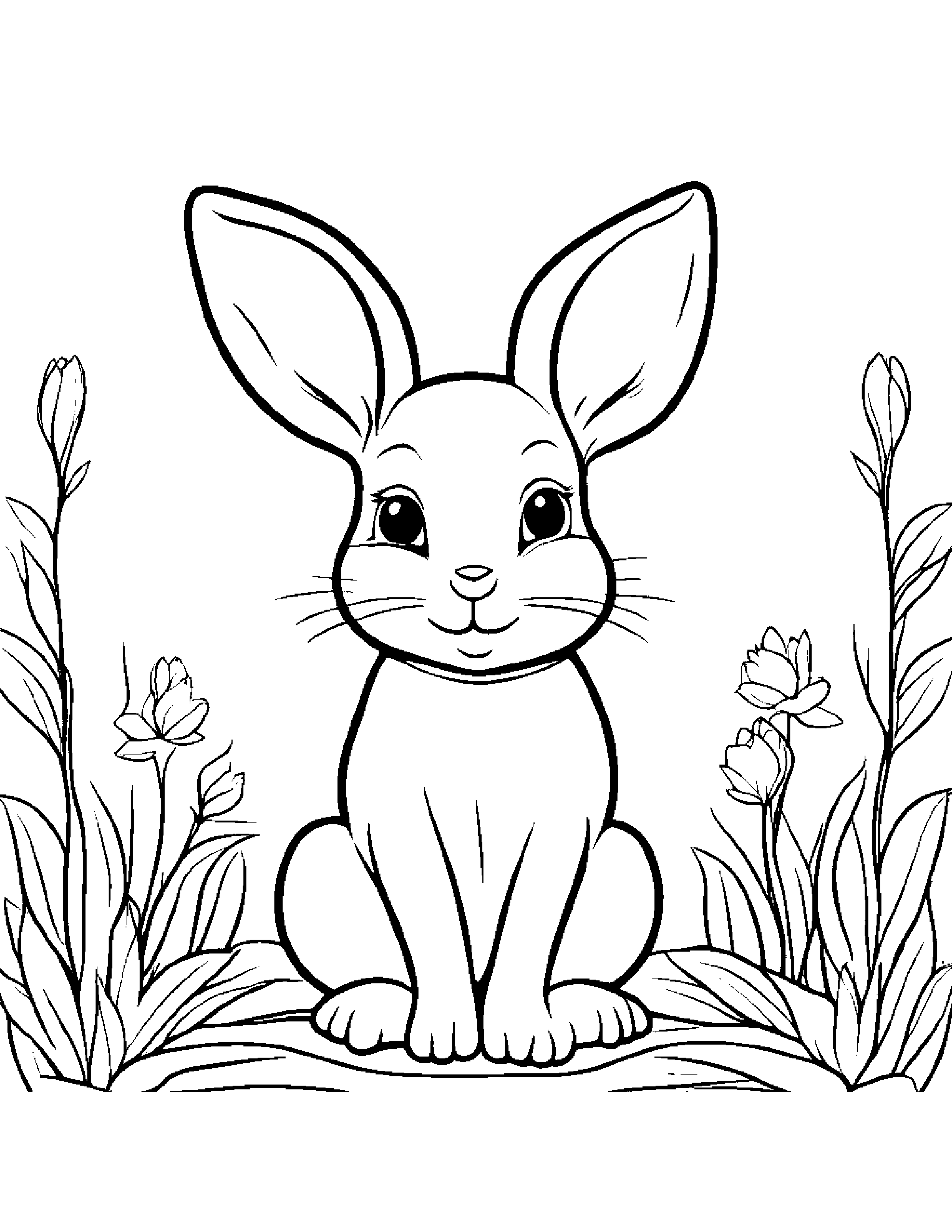 Little Bunny Coloring Page (Free Printable PDF)