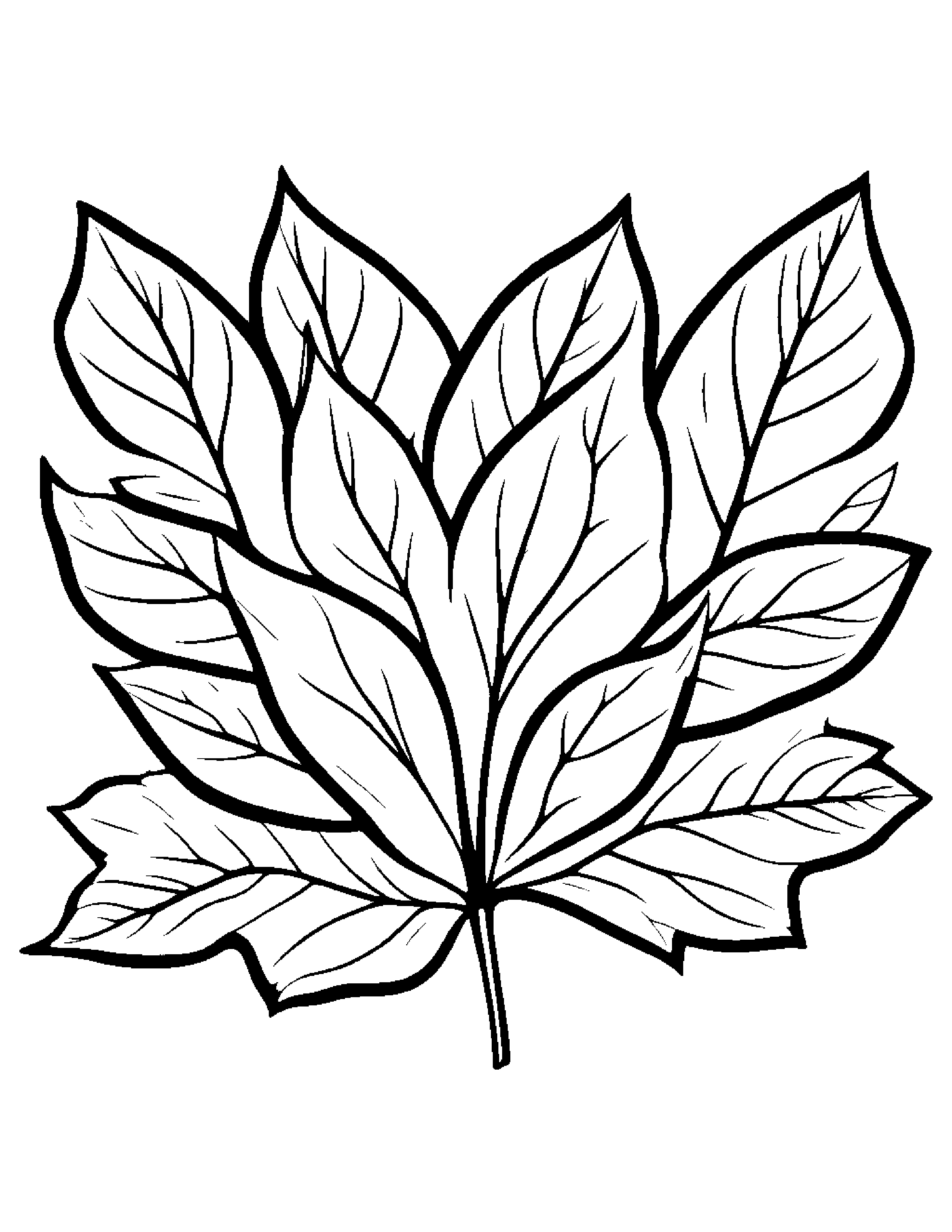 Fall Leaves Coloring Page (Free Printable PDF)