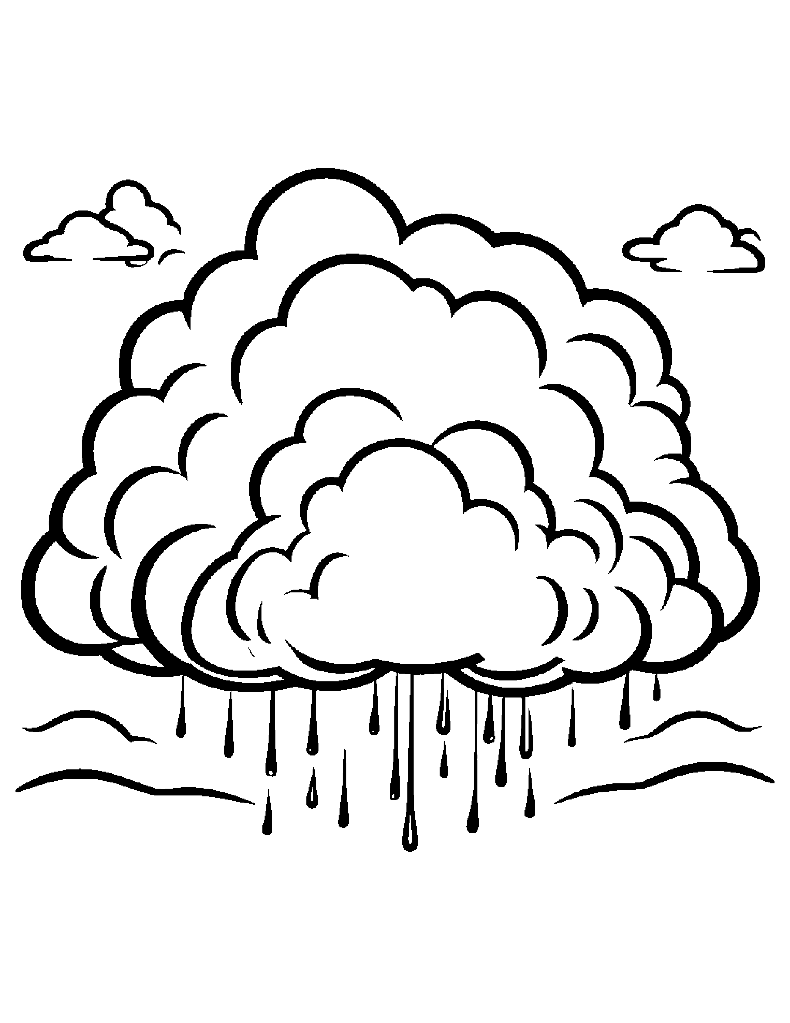 Rain Cloud Coloring Page (Free Printable PDF)