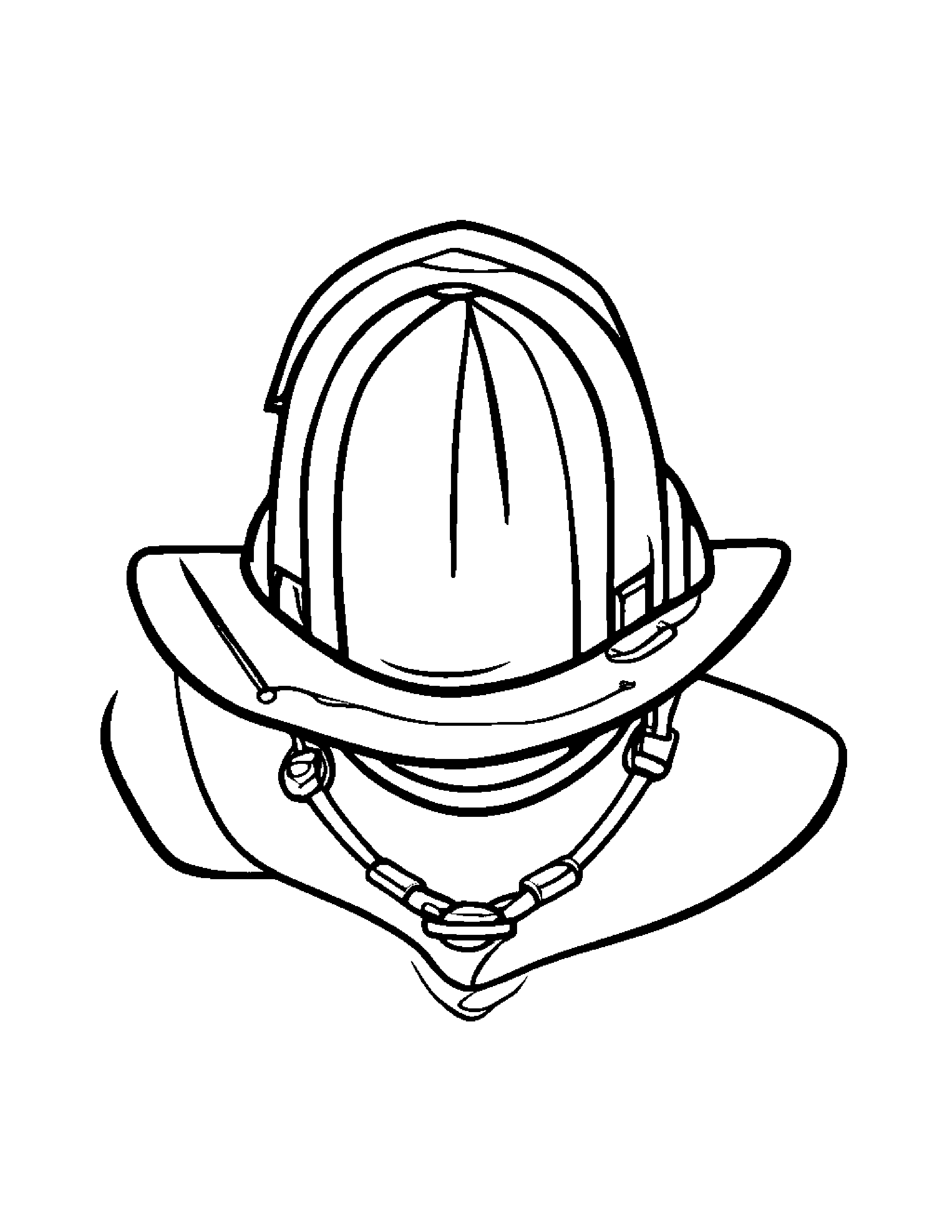 Firefighter Helmet With A Kite #2 Coloring Page (Free Printable PDF)