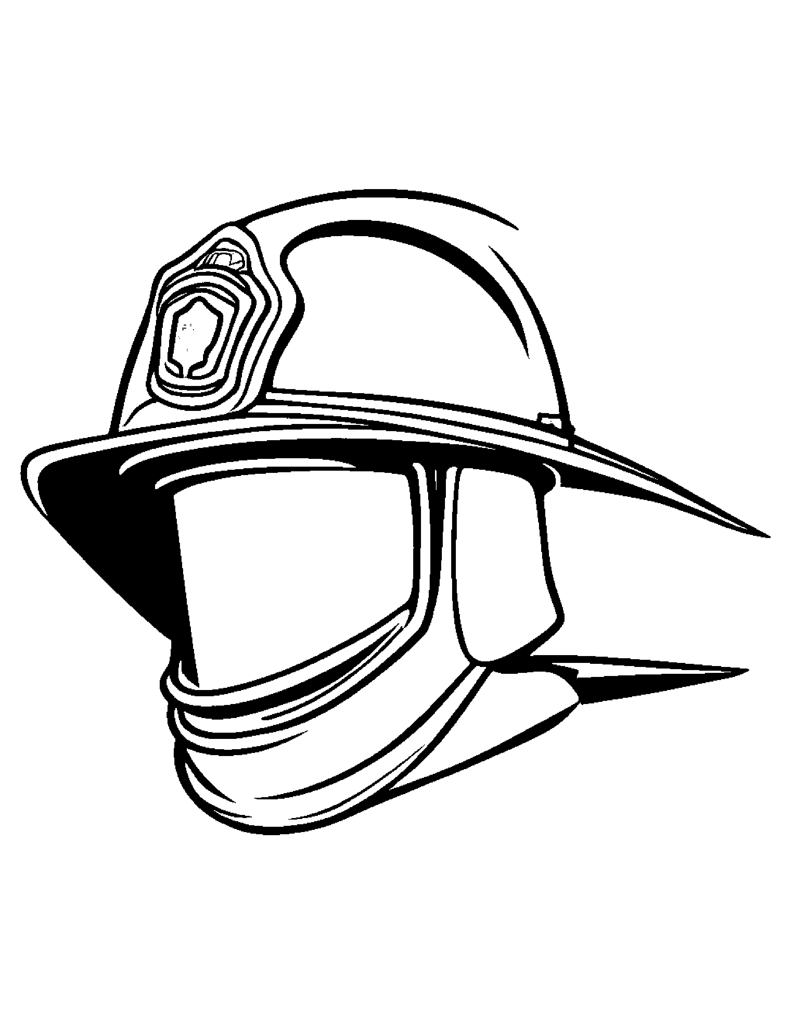 Firefighter Helmet With A Kite #3 Coloring Page (Free Printable PDF)