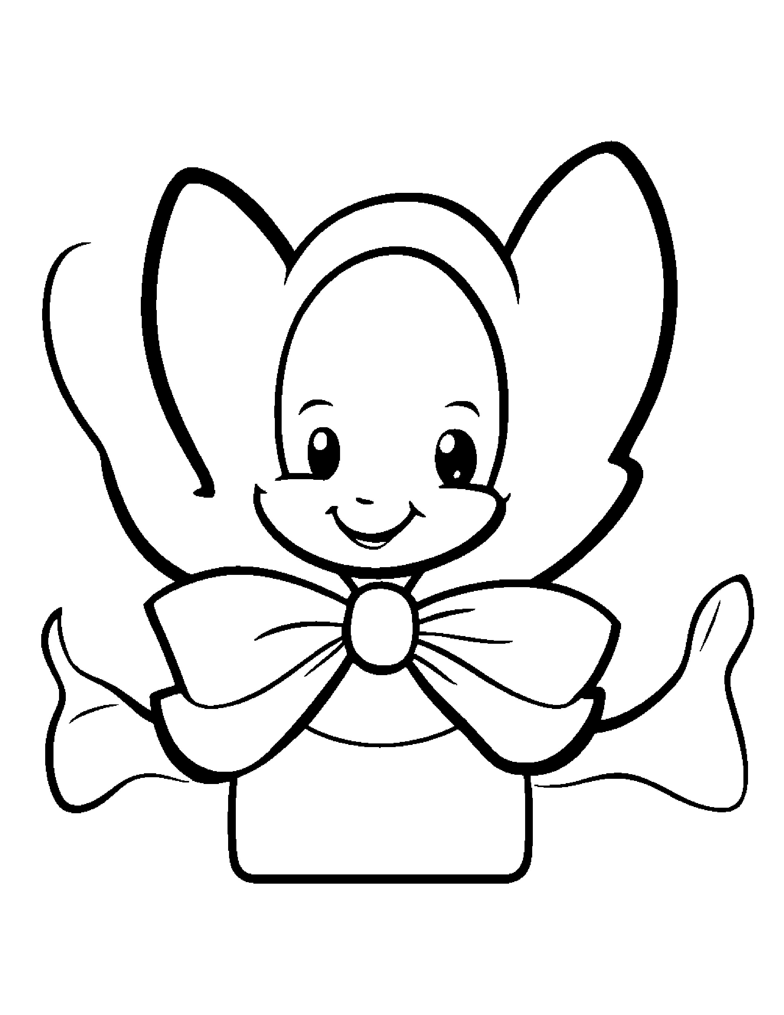 Happy Painter Palette With A Bow #3 Coloring Page (Free Printable PDF)