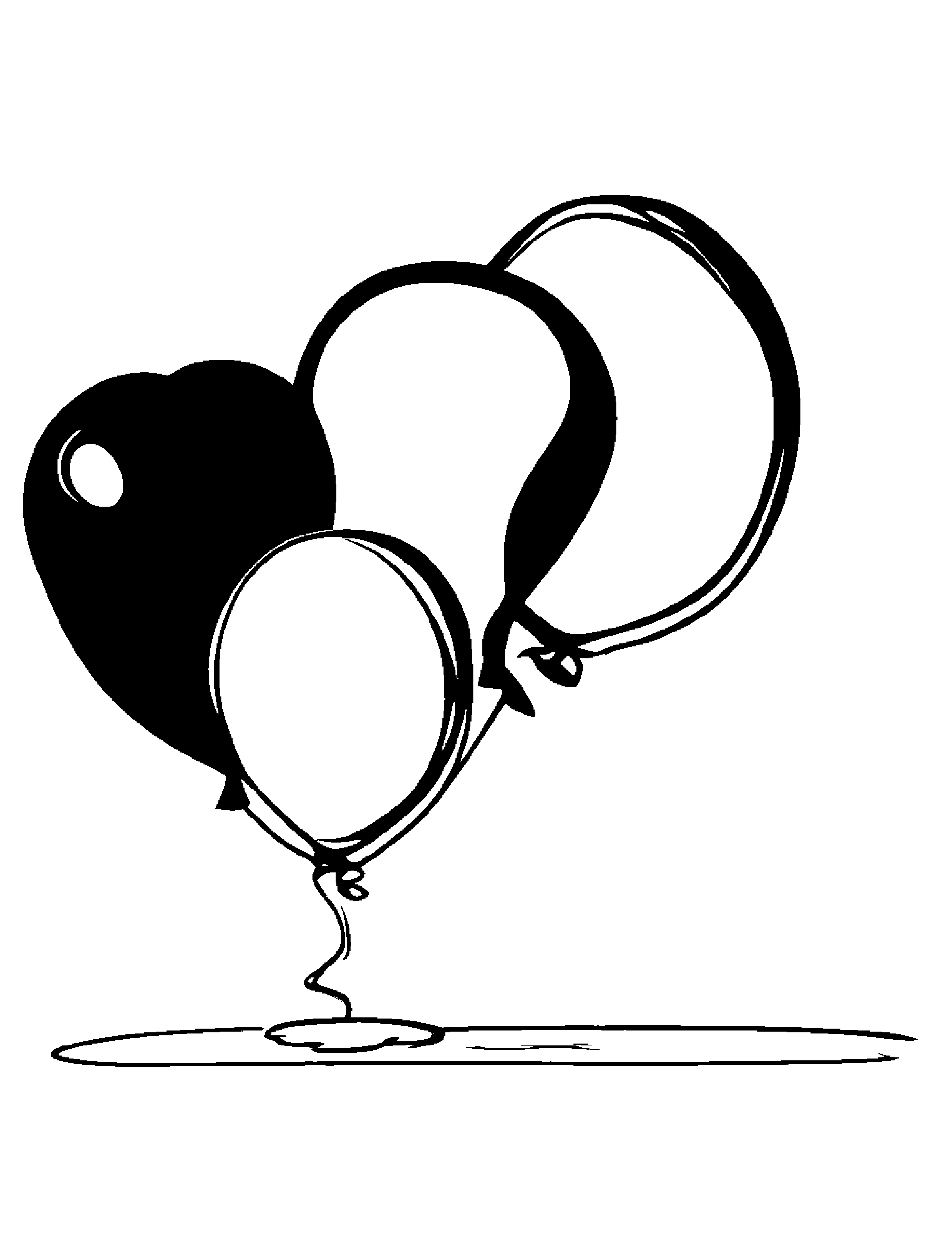 Painter Palette With Balloon #3 Coloring Page (Free Printable PDF)