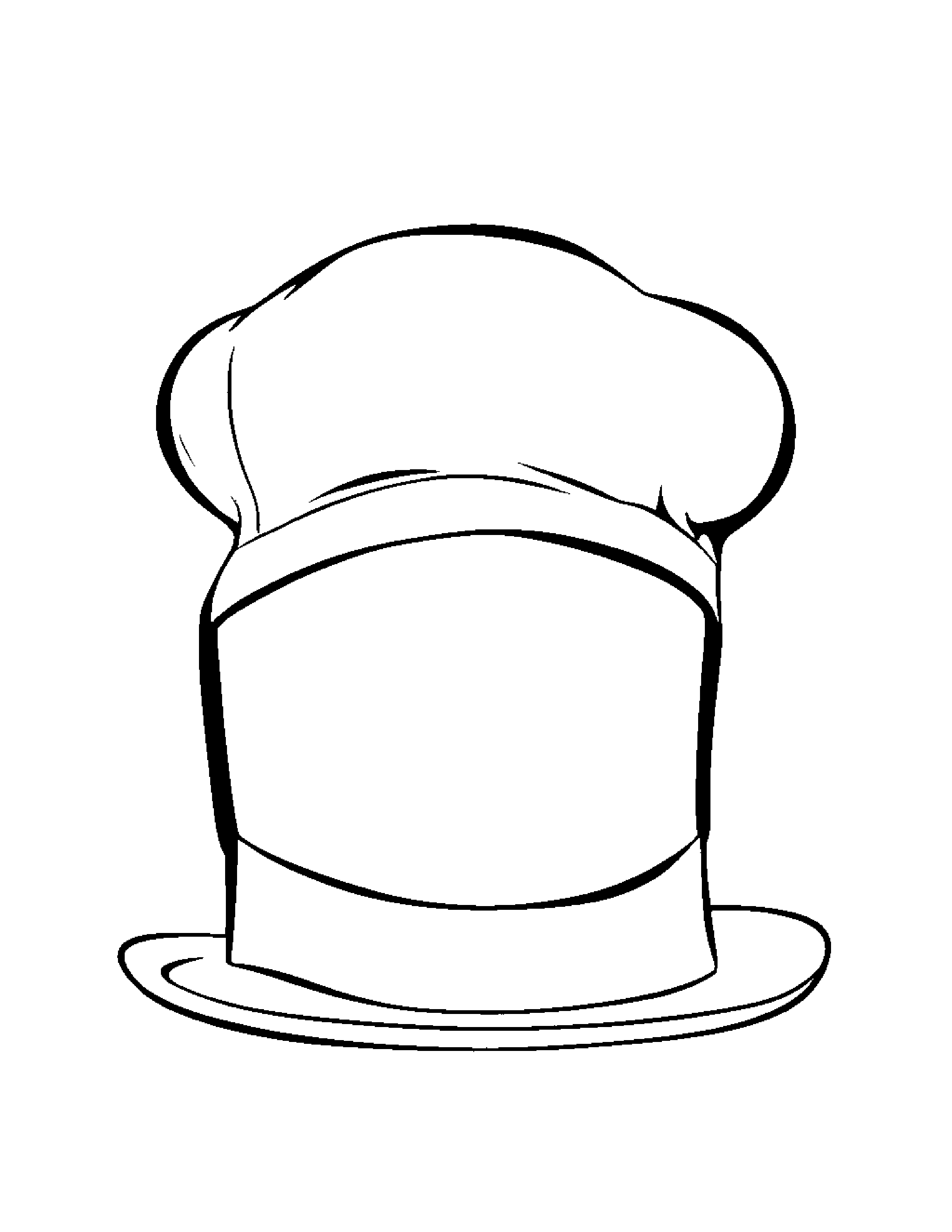 Sleepy Chef Hat With A Bow #3 Coloring Page (Free Printable PDF)