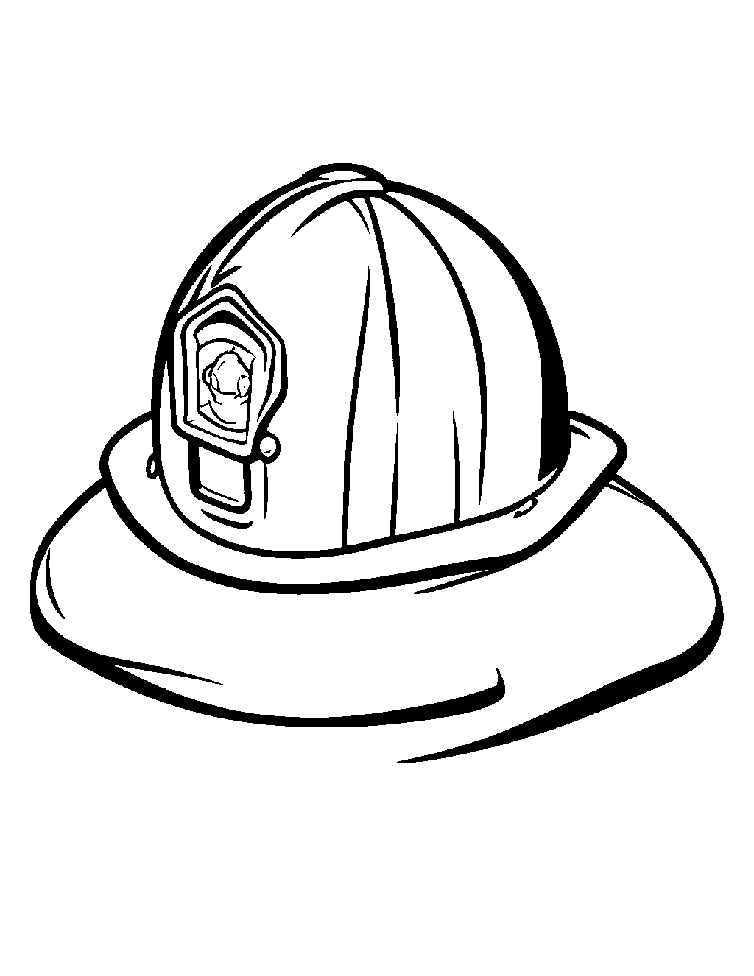 Baby Firefighter Helmet #3 Coloring Page (Free Printable PDF)