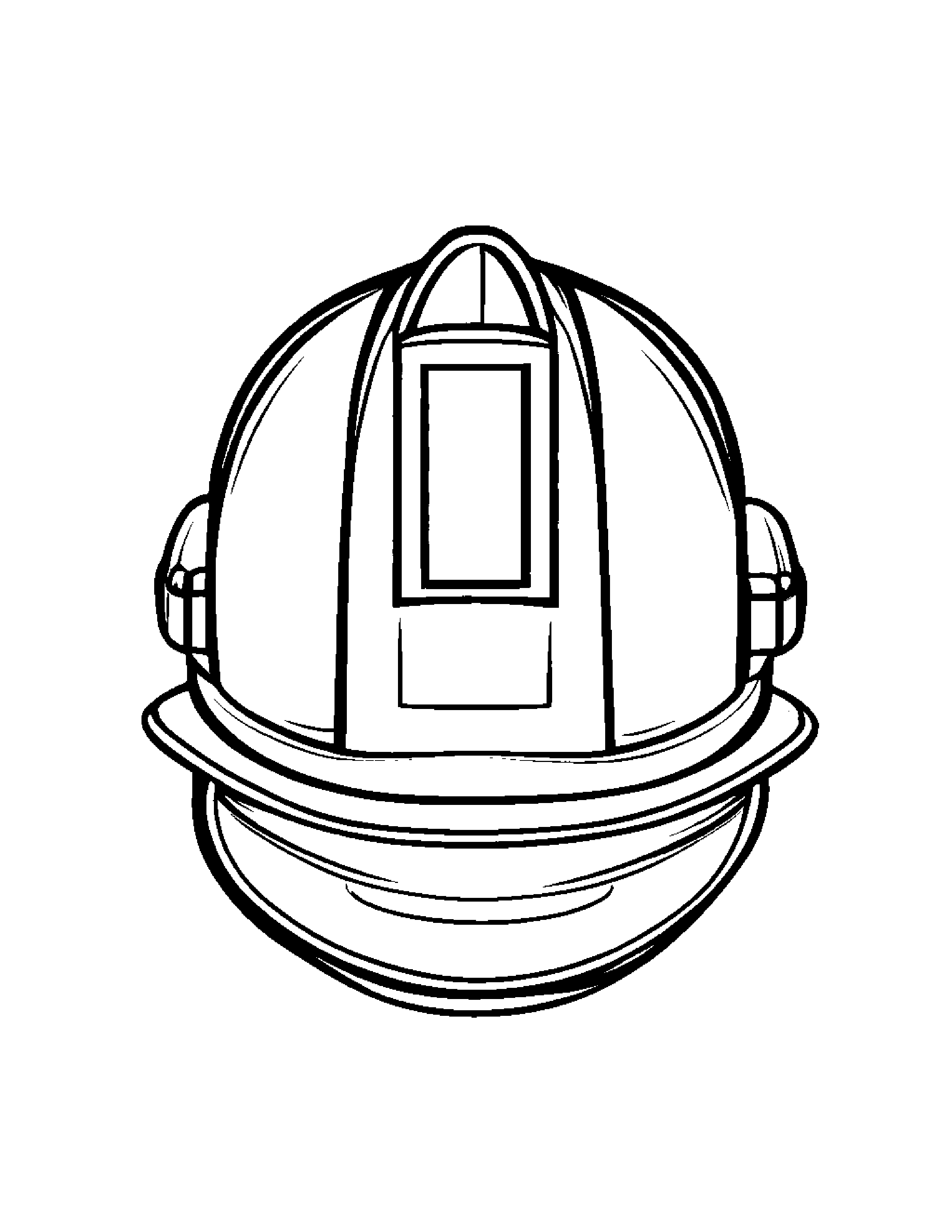 Baby Firefighter Helmet Coloring Page (Free Printable PDF)