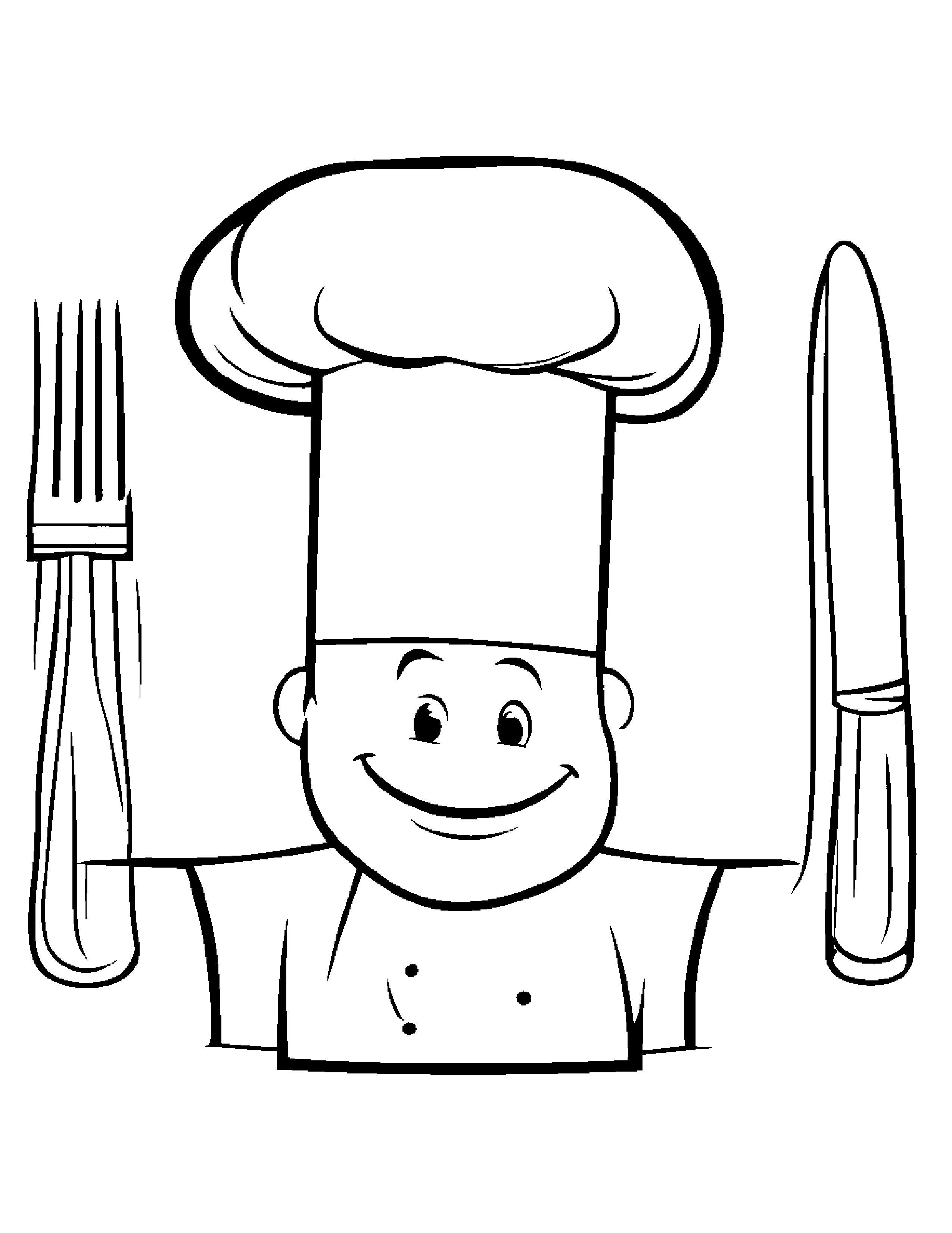 Chef Hat #3 Coloring Page (Free Printable PDF)
