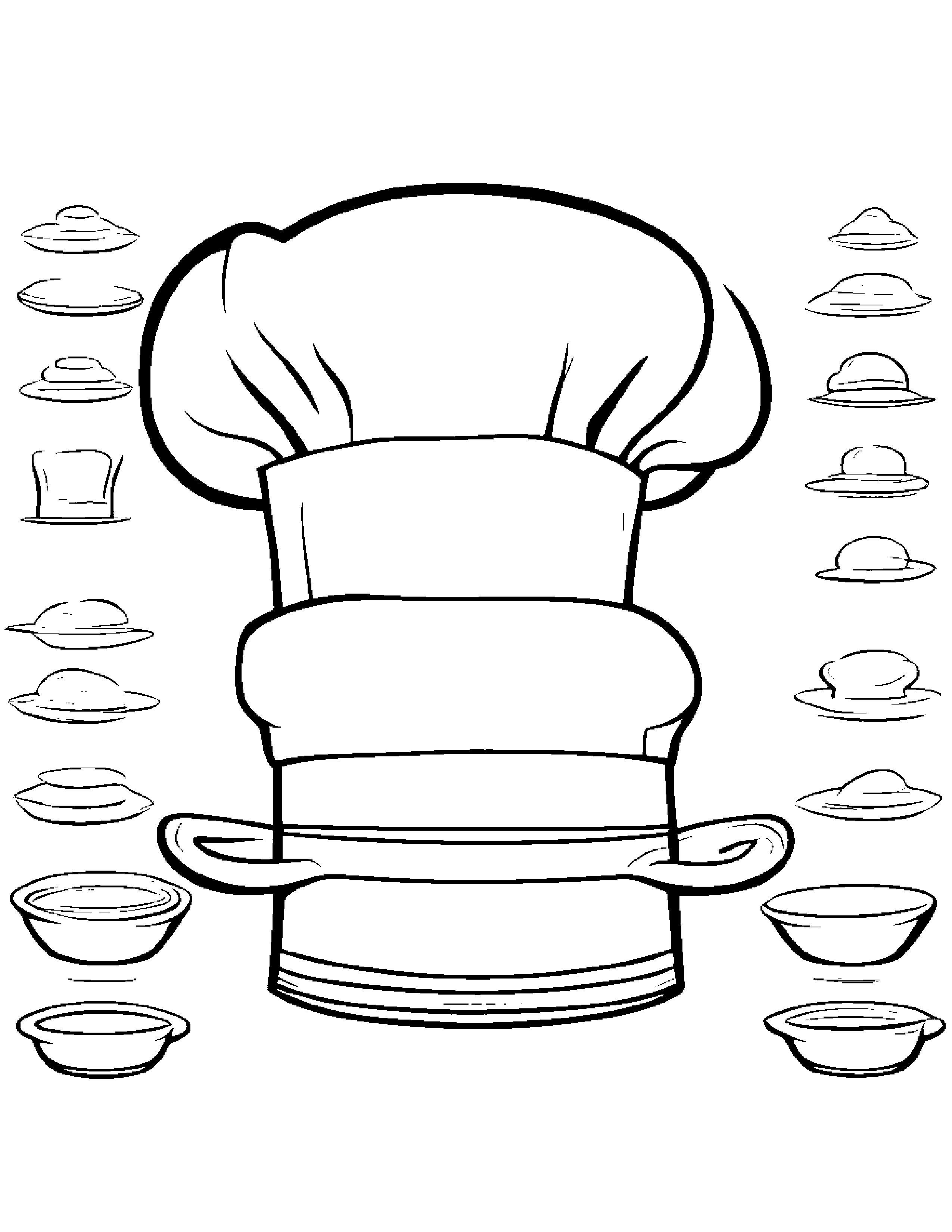 Chef Hat Coloring Page (Free Printable PDF)