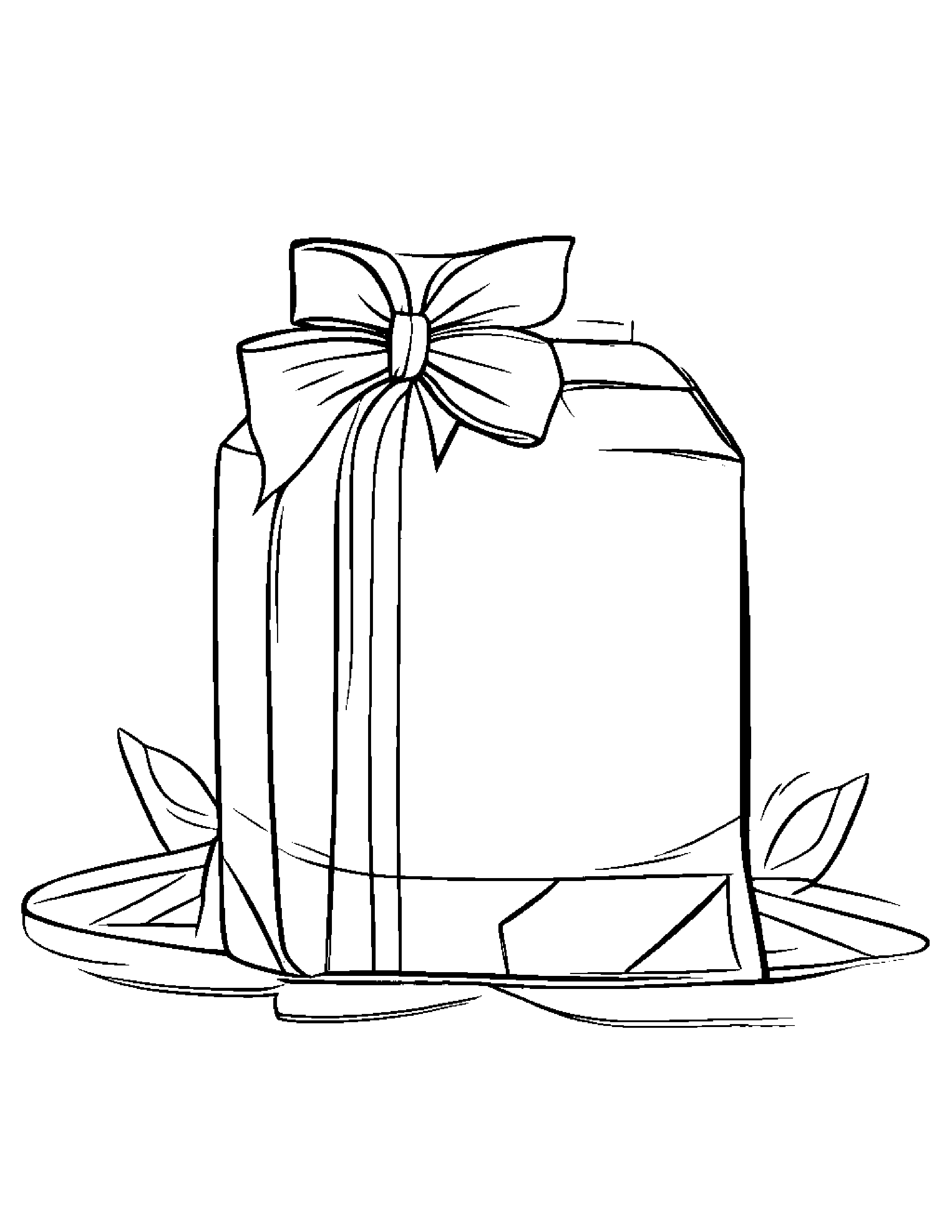 Mail Carrier Bag With A Bow Coloring Page (Free Printable PDF)